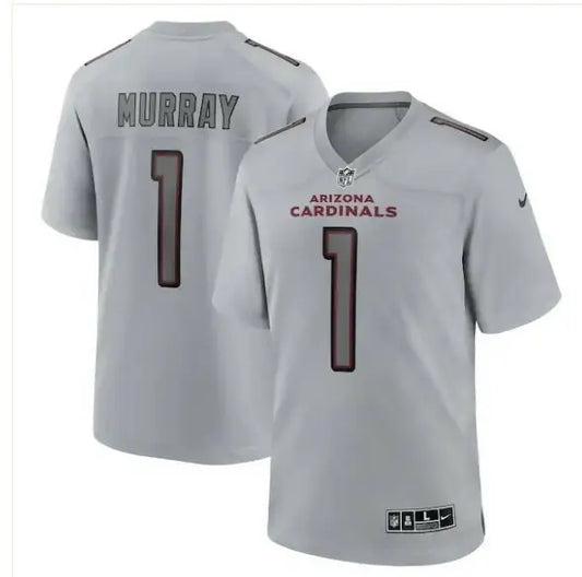 Light gray Arizona Cardinals Kyler Murray football jersey with number 1