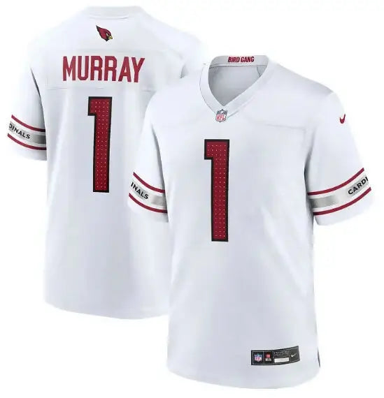 White Kyler Murray Arizona Cardinals Nike Game Player Jersey with red lettering and numbers