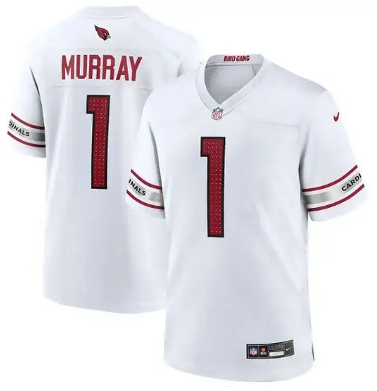 White Kyler Murray Arizona Cardinals Nike Game Player Jersey with red lettering and numbers