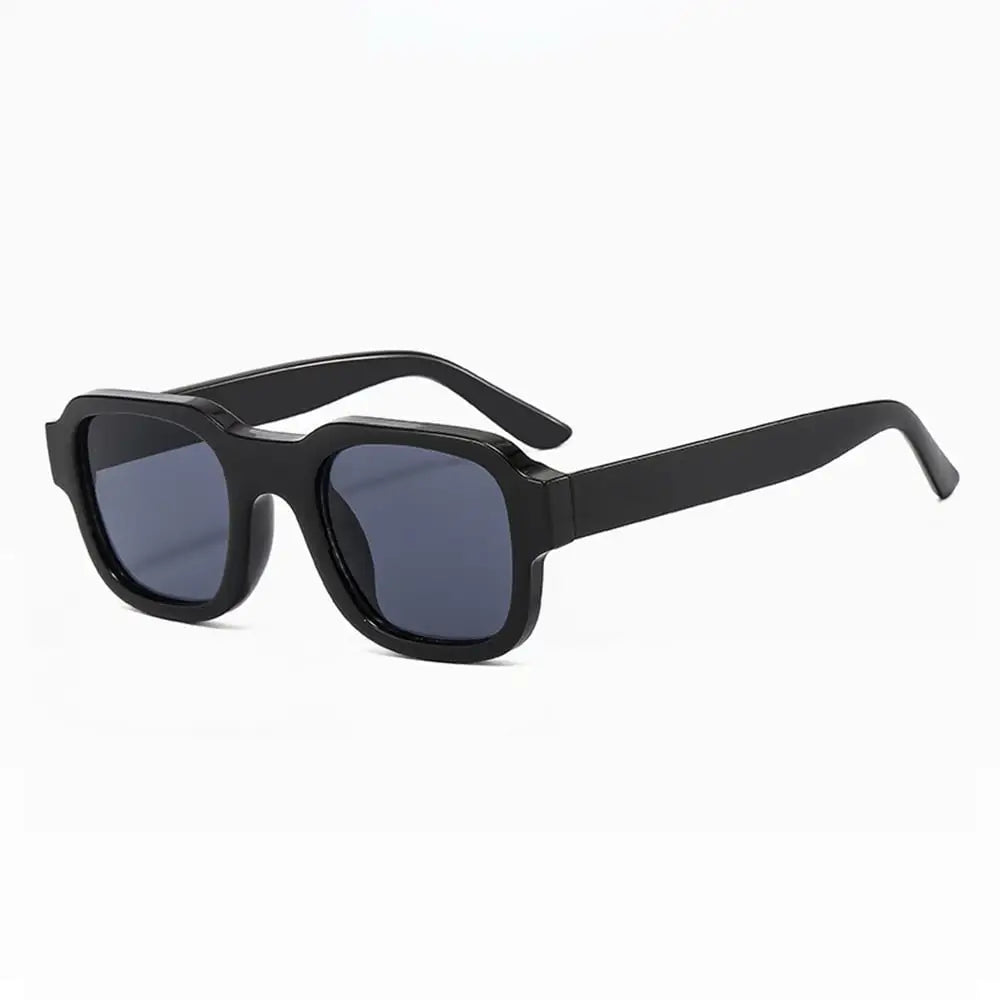 Kyomi Black Eye glasses with black square frames and dark lenses made in Germany