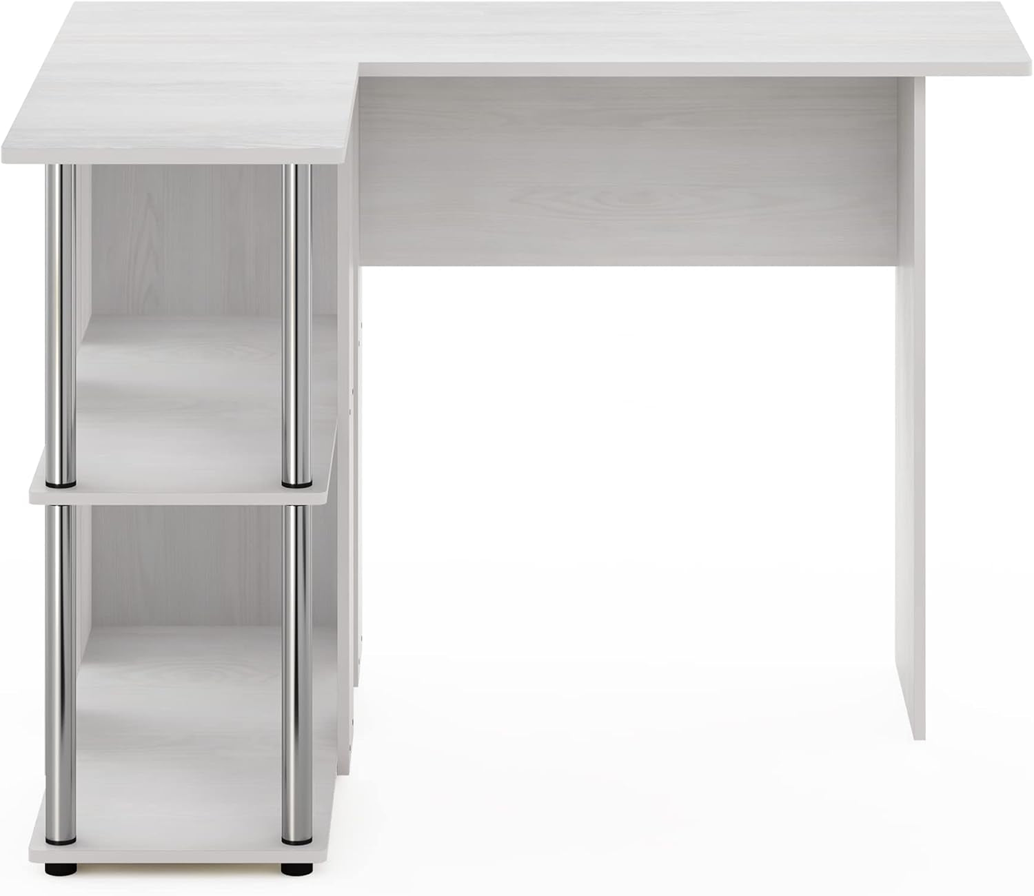 L Shape Desk with Bookshelf for Space Efficiency-3