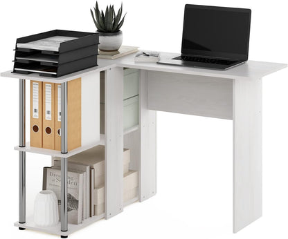 L Shape Desk with Bookshelf for Space Efficiency-4
