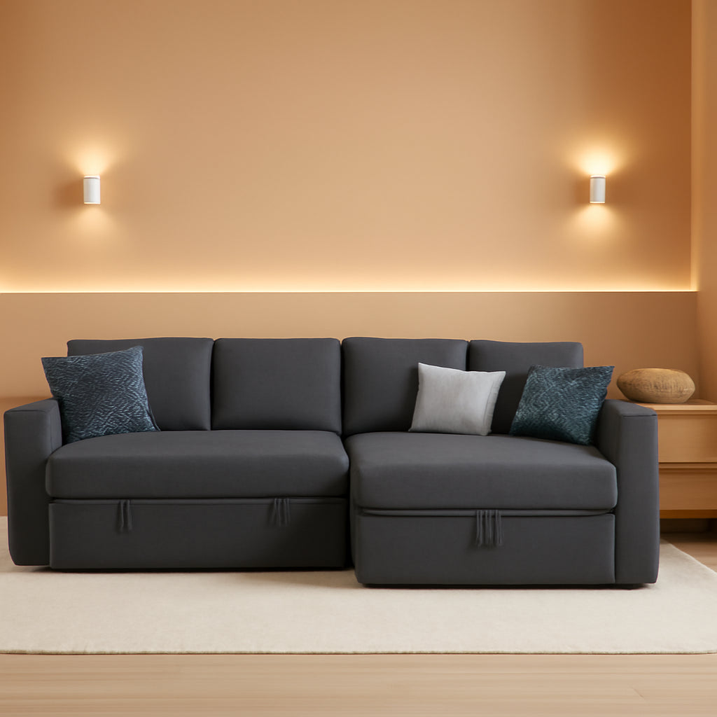 L Shaped Sleeper Sofa Bed with Storage for Comfort-0