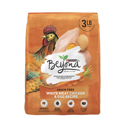 Purina Beyond Grain Free White Meat Chicken & Egg Recipe Adult Dry Cat Food 3 LB