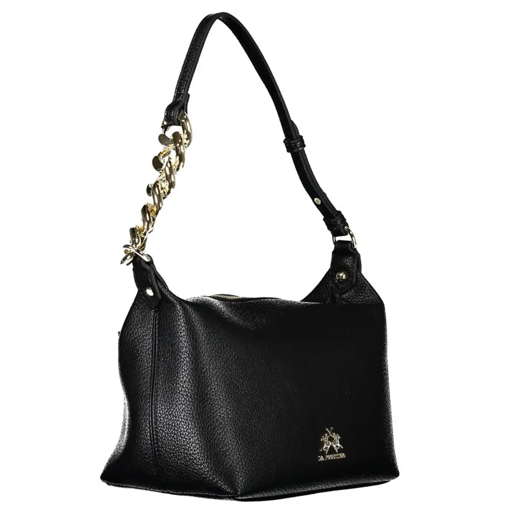 La Martina Black Polyethylene Handbag - Handbag