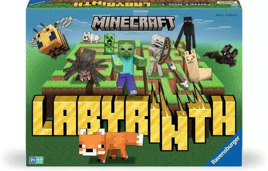 Minecraft Labyrinth board game featuring pixelated maze inspired by Minecraft style