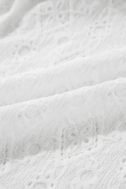 Lace Sleeveless Tied Waist Mini Dress - dress