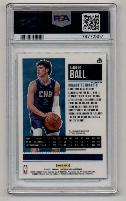 LaMelo Ball 2020-21 Contenders Premium Edition Auto #125 PSA 10 Gem Mint Auto 10 - Singles
