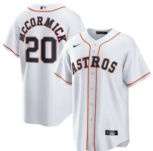 White Houston Astros baseball jersey with Lance McCullers Jr. Nike Home Replica logo