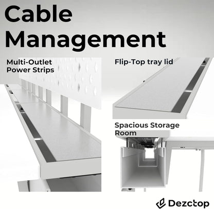 Large Gaming Desk with Pegboard and Cable Management-2