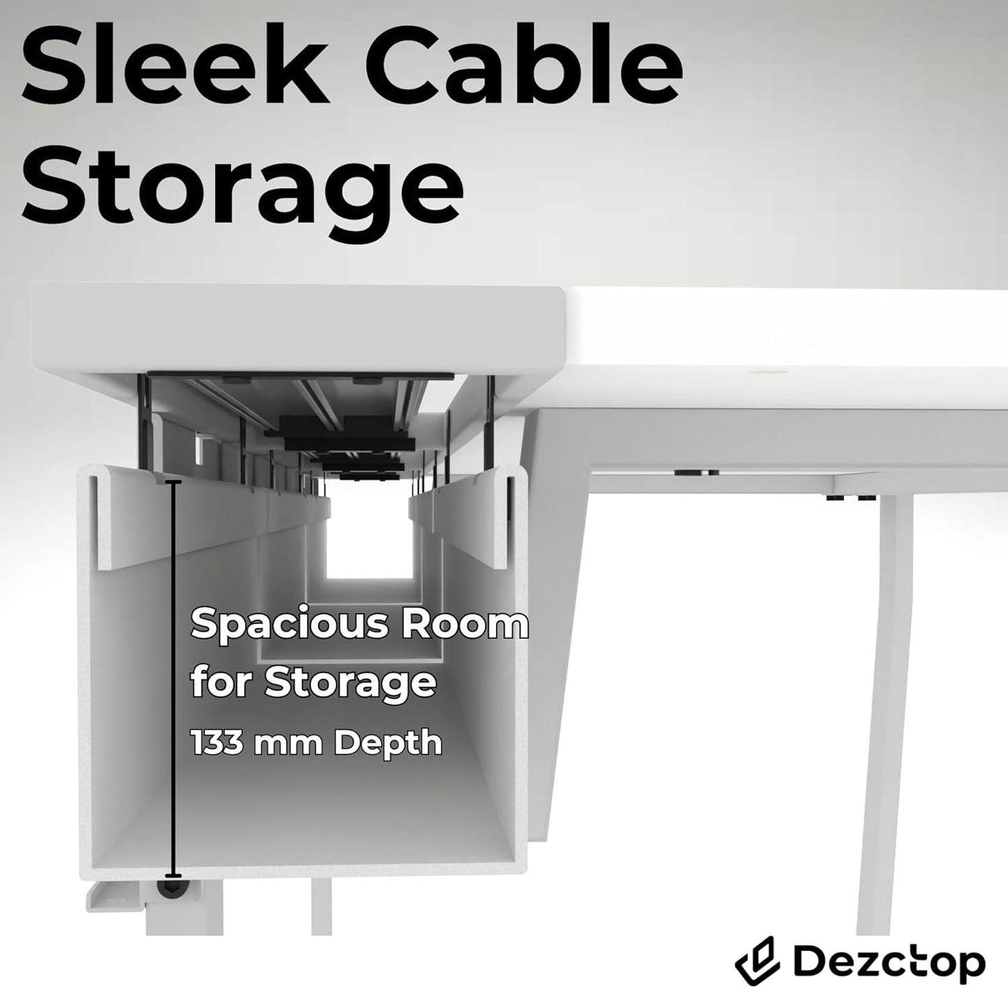 Large Gaming Desk with Pegboard and Cable Management-4