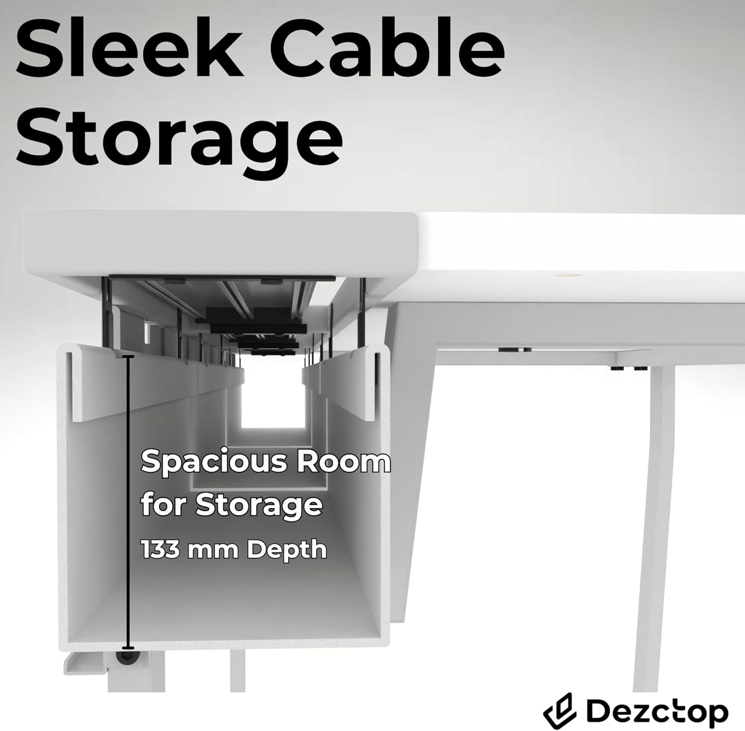 Large Gaming Desk with Pegboard and Cable Management-4