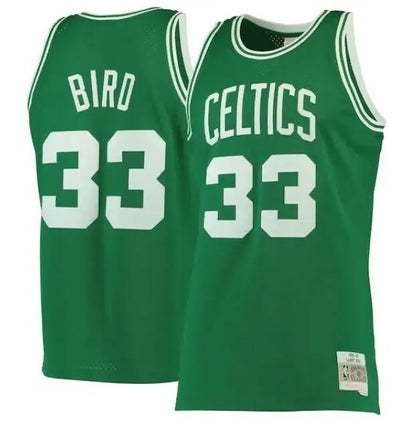 Green Larry Bird Boston Celtics Hardwood Classics Swingman Jerseys with CELTICS and BIRD names