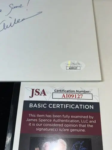 Larry Dierker Baseball Library Signed Autograph Program with JSA Certification
