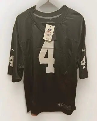 Black Las Vegas Raiders Derrick Carr Number 4 large jersey on field men’s new with tags