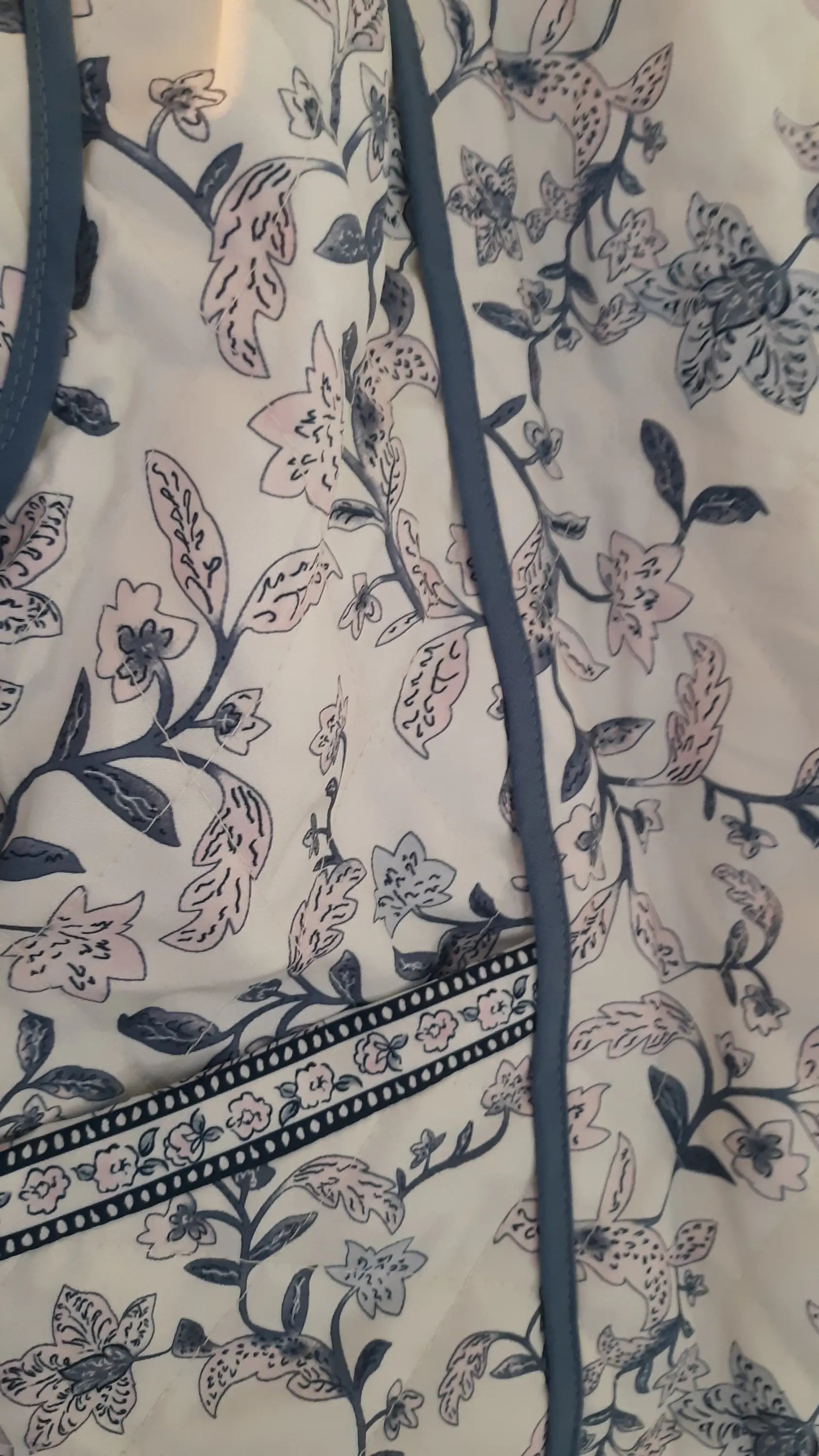 LAST ONE! ONLY SM REMAINING! Dark Blue -OR- Baby Blue Miss Sparkling Apparel REVERSIBLE Quilted Bed Jacket Women’s