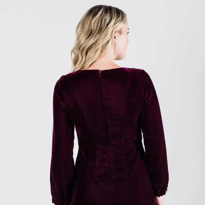 LAST ONES! USA Made Fine Velvet Party Dress w/Rhinestone Buttons ONLY SM & MED Available USA ?? Cocktail Holiday