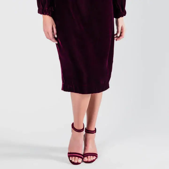 LAST ONES! USA Made Fine Velvet Party Dress w/Rhinestone Buttons ONLY SM & MED Available USA ?? Cocktail Holiday