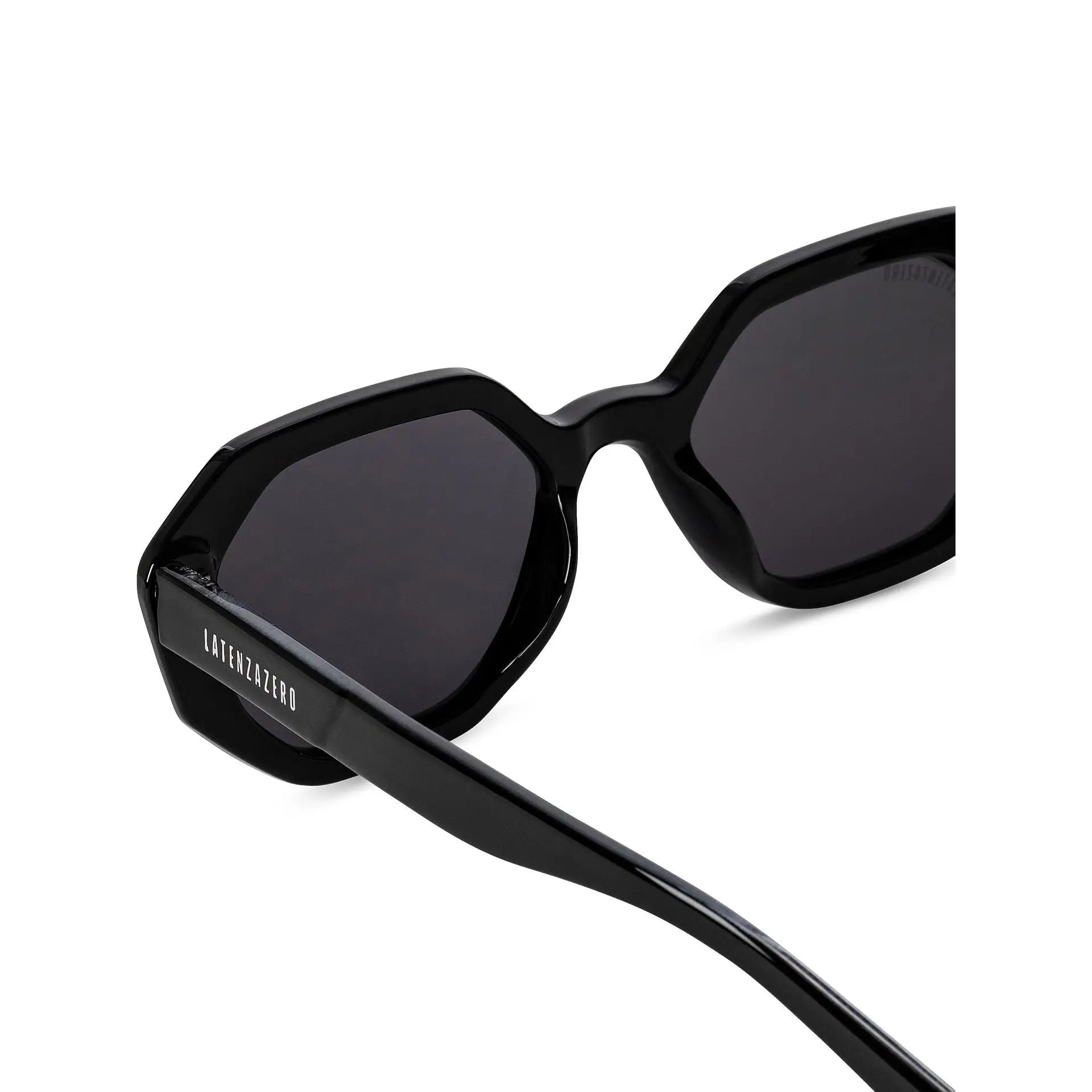 Black hexagonal-frame sunglasses from LatenzaZero women’s UV3 Veritas_X242 collection