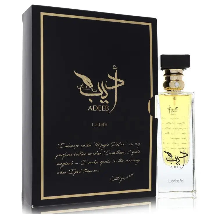 Lattafa Adeeb by Lattafa - Eau De Parfum Spray (Unisex) 2.7 oz - Women / Medium - Eau De Parfum Spray (Unisex) 2.7 oz