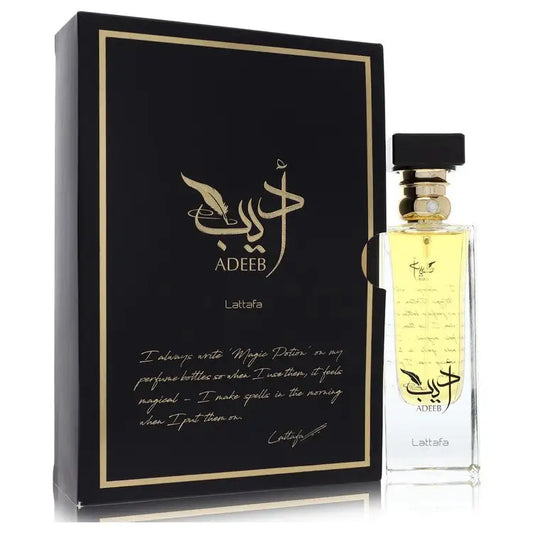 Lattafa Adeeb by Lattafa - Eau De Parfum Spray (Unisex) 2.7 oz - Women / Medium - Eau De Parfum Spray (Unisex) 2.7 oz