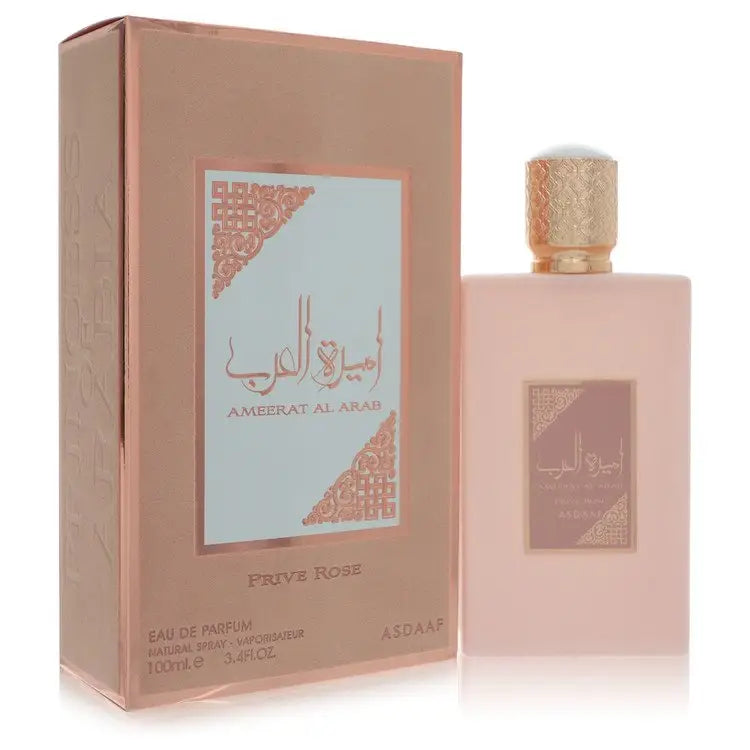 Lattafa Asdaaf Ameerat Al Arab Prive Rose by Lattafa - Eau De Parfum Spray (Unisex) 3.4 oz - Women / Medium - Eau De