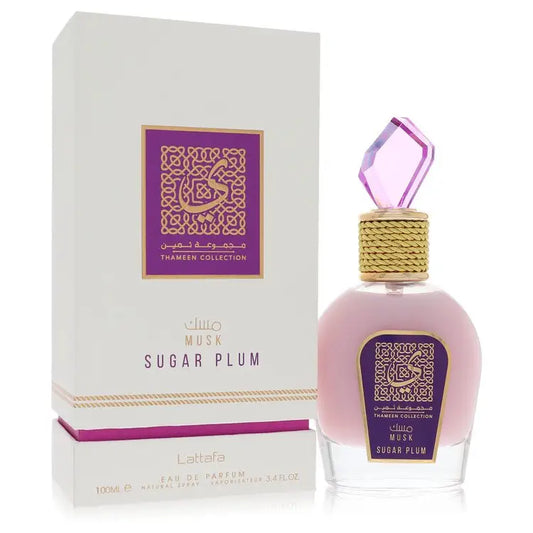 Lattafa Musk Sugar Plum by Lattafa - Eau De Parfum Spray (Unisex) 3.4 oz - Women / Medium - Eau De Parfum Spray