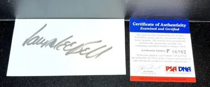 Autographed LauraLee Bell card with PSA DNA certificate of authenticity from CSI Miami