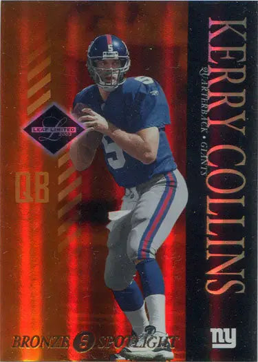 Leaf Limited Bronze Spotlight Parallel Card featuring a New York Giants quarterback