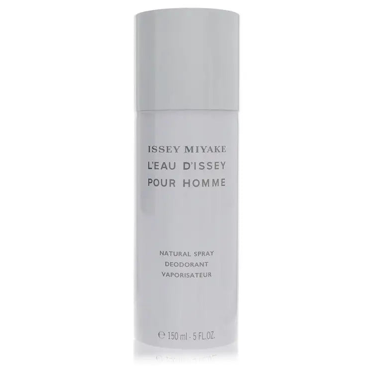 Light gray issey miyake leau dissey deodorant spray can with matching cap 5 oz