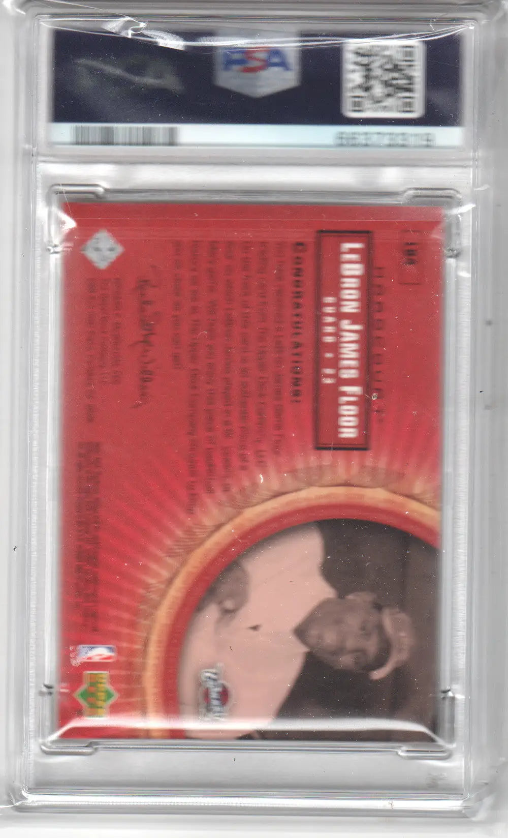 Encased LeBron James Trading Card from Upper Deck Hardcourt Rookie Collection at Columbia Hobby