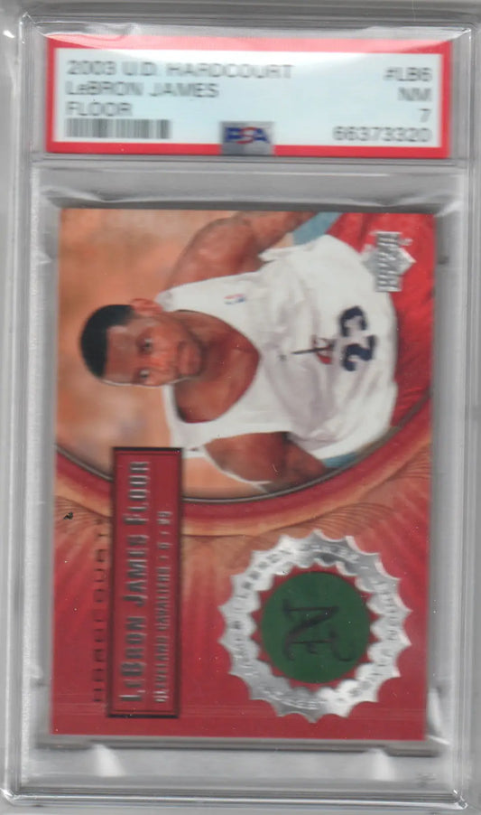 LeBron James basketball card from Upper Deck Hardcourt series listed by Columbia Hobby