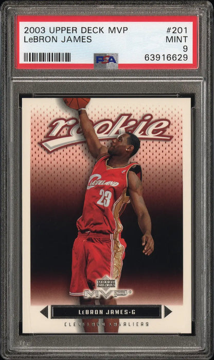 LeBron James 2003 Upper Deck MVP #201 PSA 9 Mint - Singles