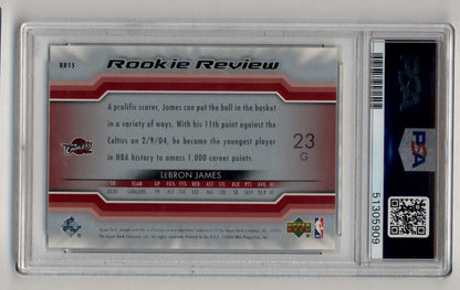 LeBron James 2004-05 UD All-Star Lineup Rookie Review PSA 10 Gem Mint in protective case