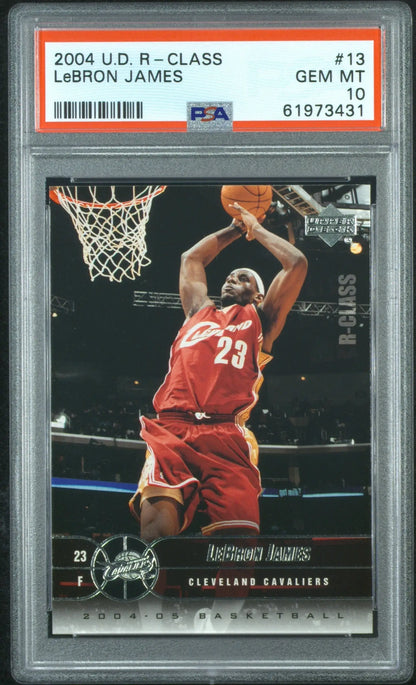 LeBron James 2004 Upper Deck R-Class #13 PSA 10 Gem Mint - Singles