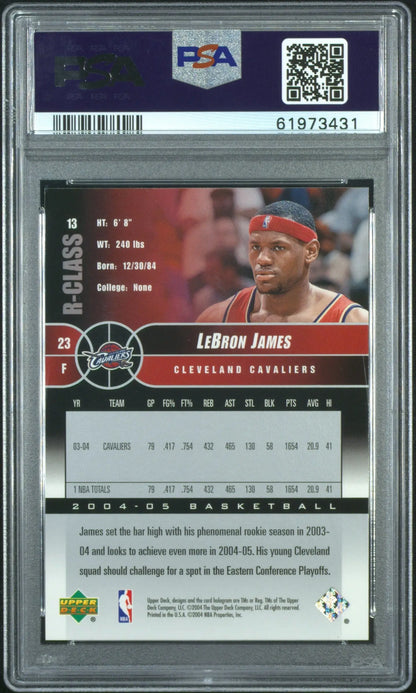 LeBron James 2004 Upper Deck R-Class #13 PSA 10 Gem Mint - Singles