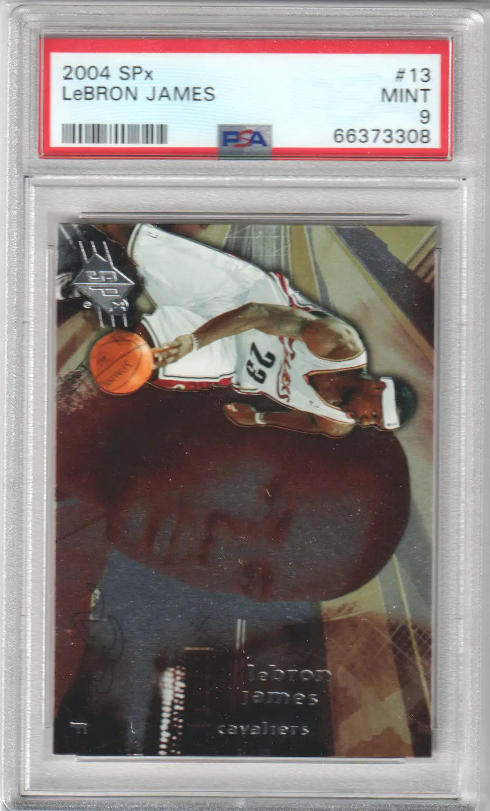 Graded LeBron James basketball card from Upper Deck SPX displayed by Columbia Hobby