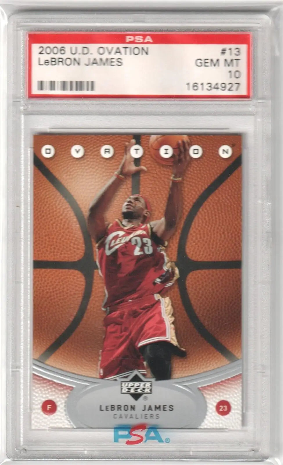 Graded LeBron James 2006-07 Upper Deck Ovation basketball card in Columbia Hobby eBay store