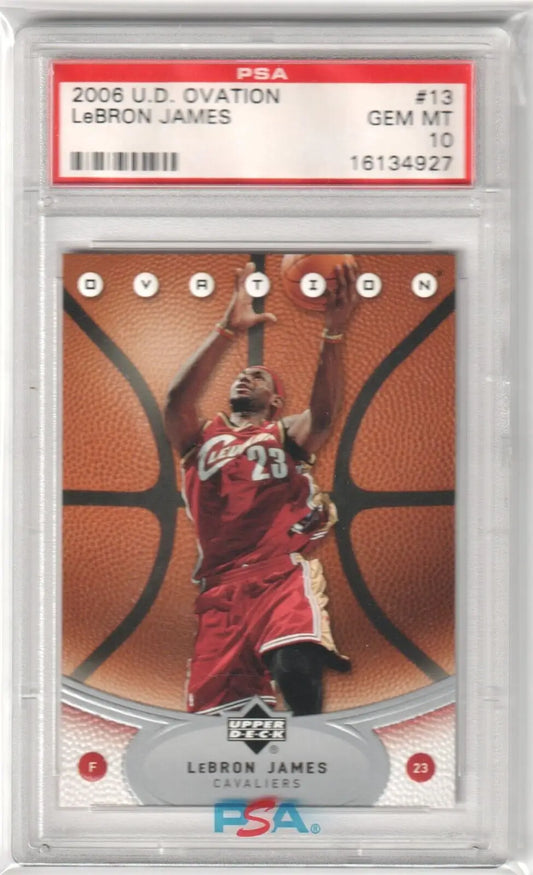 Graded LeBron James basketball card from Columbia Hobby eBay store showcasing single cards