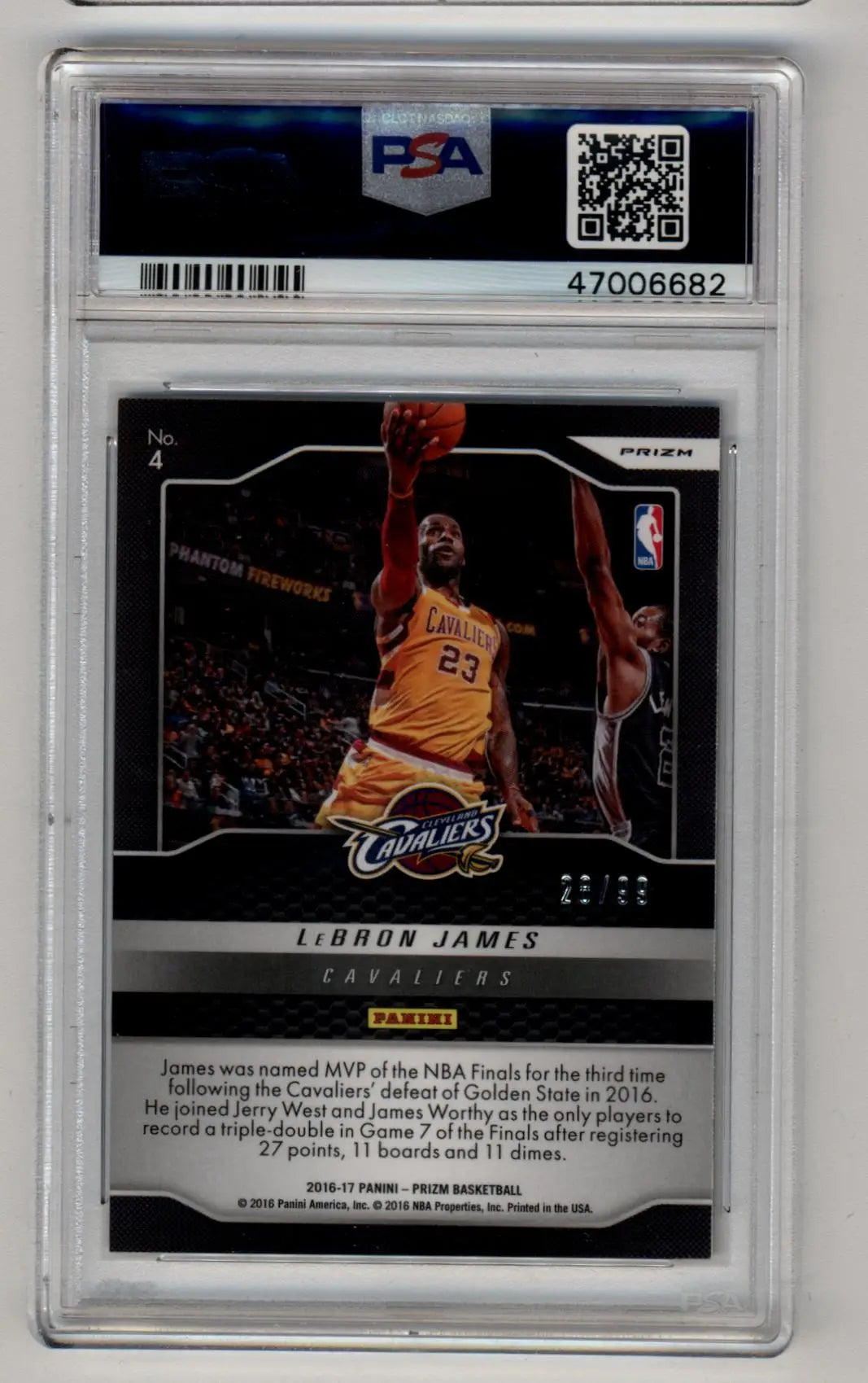 LeBron James 2016-17 Prizm Sky’s the Limit Blue Wave 28/99 PSA 10 Gem Mint - Singles