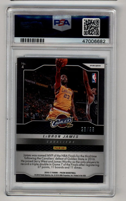LeBron James 2016-17 Prizm Sky’s the Limit Blue Wave 28/99 PSA 10 Gem Mint - Singles