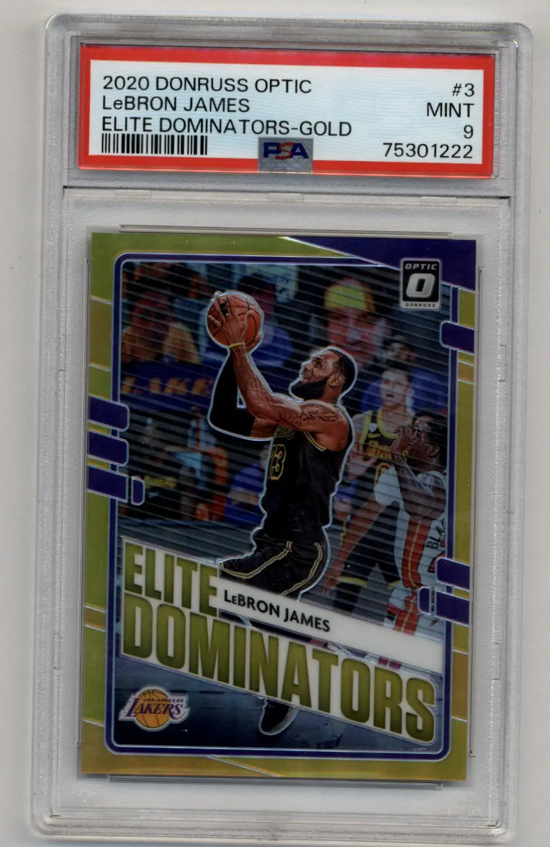 LeBron James 2020-21 Optic Elite Dominators Gold 10/10 PSA 9 Mint - Singles
