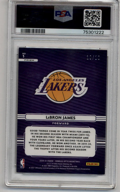 LeBron James 2020-21 Optic Elite Dominators Gold 10/10 PSA 9 Mint - Singles