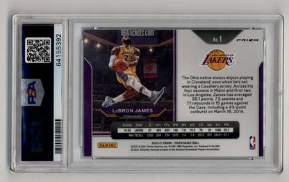 LeBron James 2020-21 Panini Prizm Prizms Green #1 PSA 10 Gem Mint - Singles