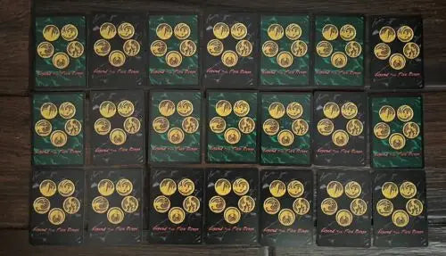 Arrangement of tarot cards in the Legend Of The Five Rings trading cards collection