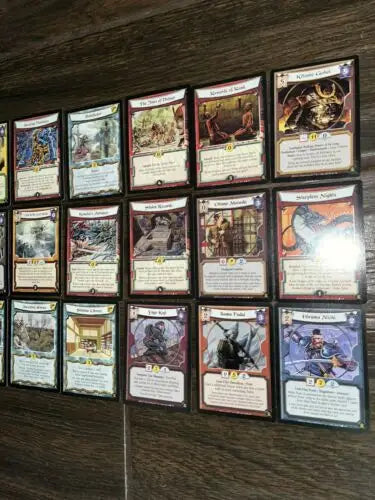 Legend Of The Five Rings TCG Lot of 27 Foil Trading Cards Displayed Together