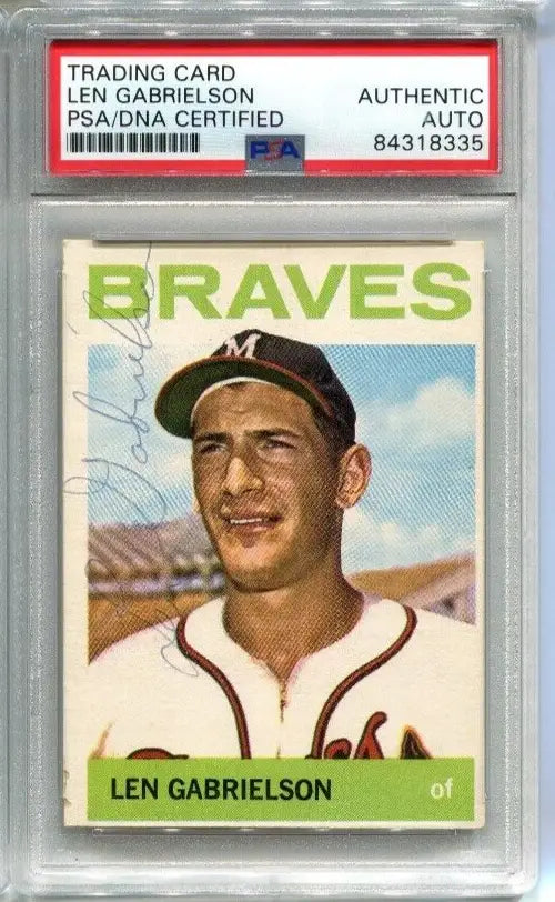 Len Gabrielson autographed baseball card PSA/DNA certified trading card for collectors