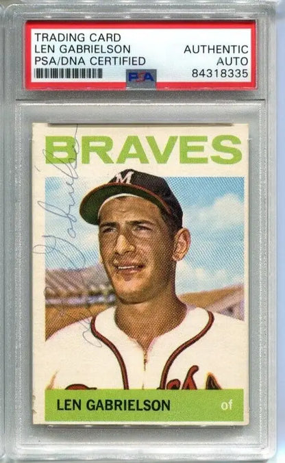 Len Gabrielson autographed baseball card PSA/DNA certified trading card for collectors