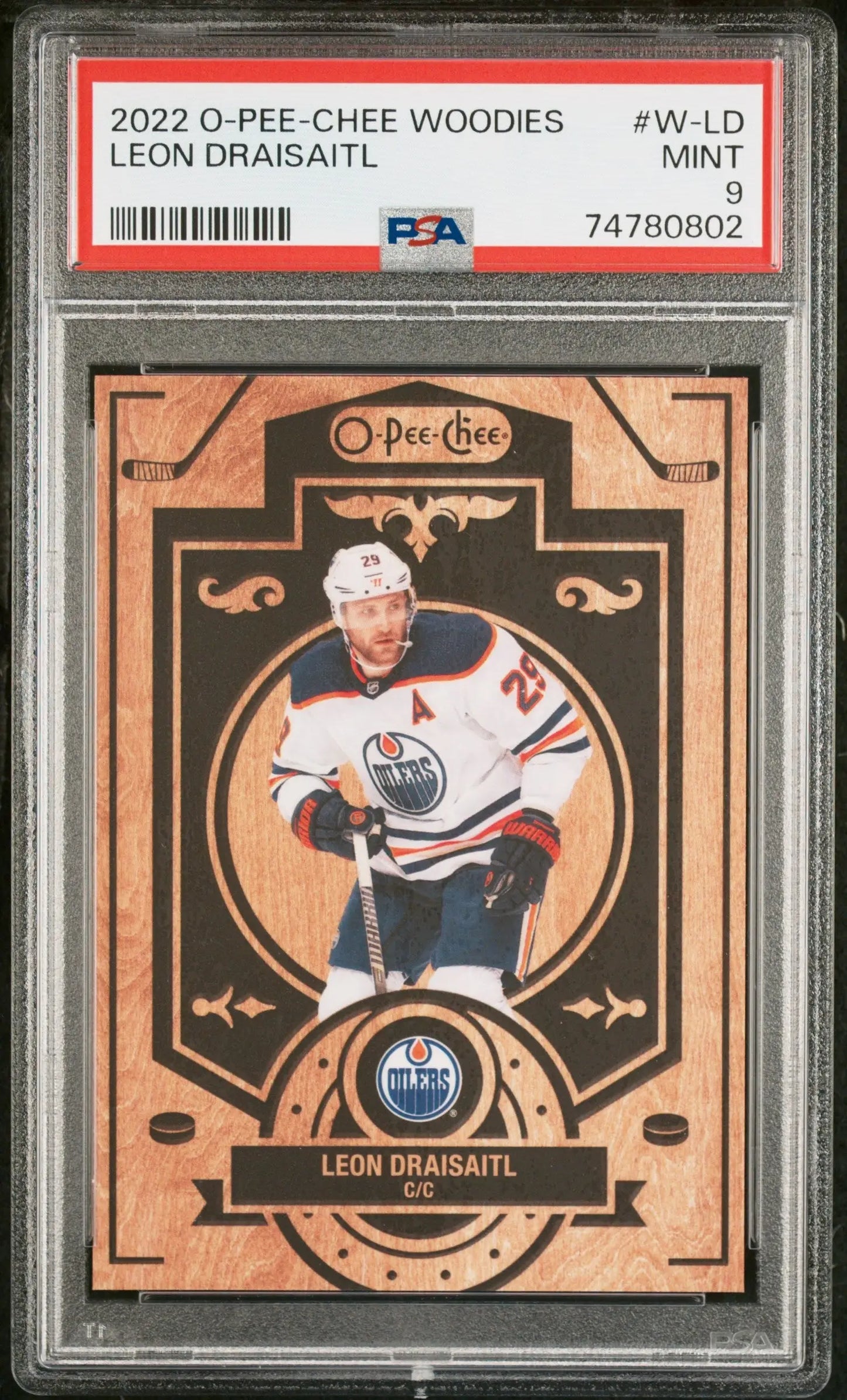 Leon Draisaitl 2022 O-Pee-Chee Woodies PSA 9 Mint - Singles