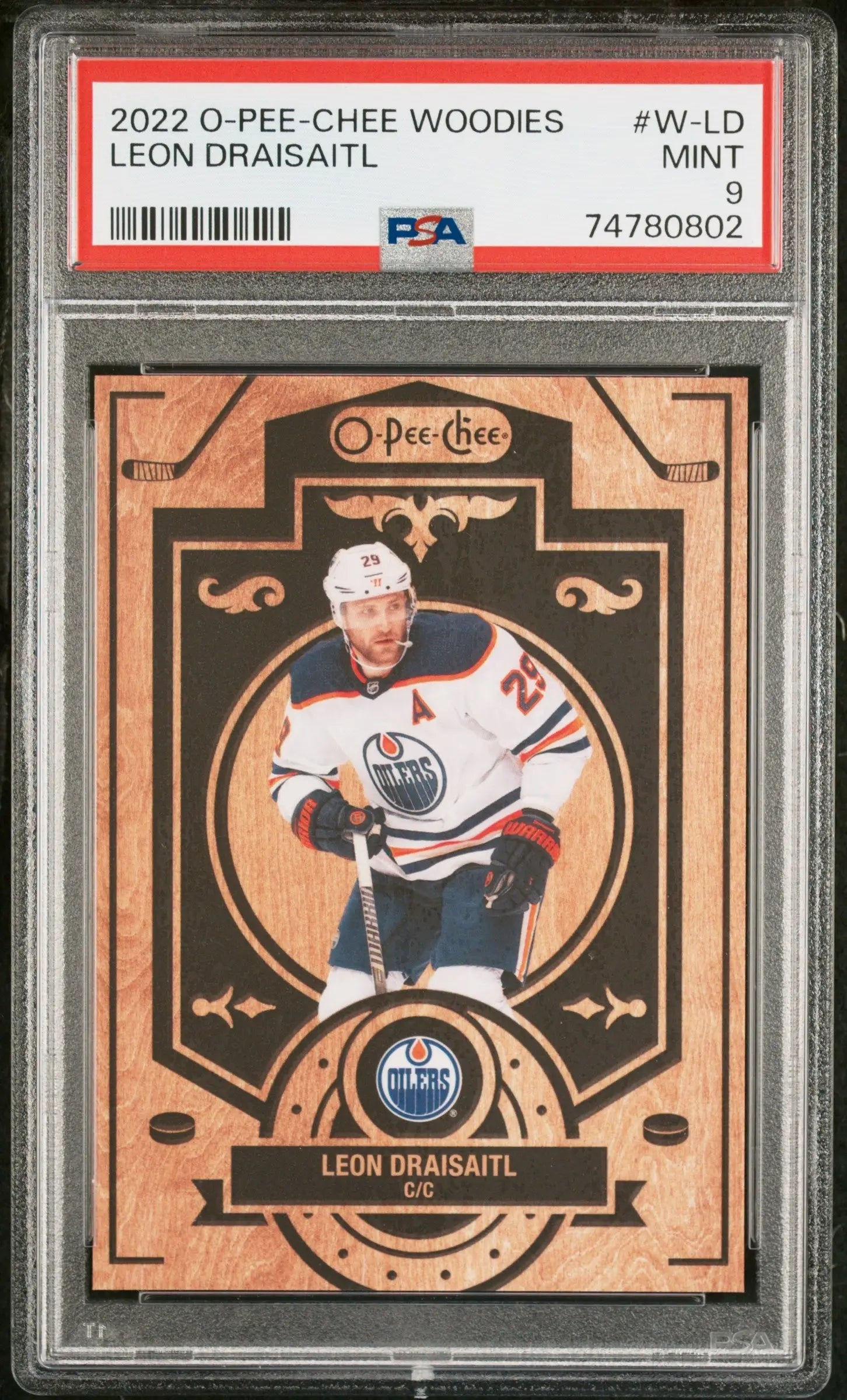 Leon Draisaitl 2022 O-Pee-Chee Woodies PSA 9 Mint - Singles